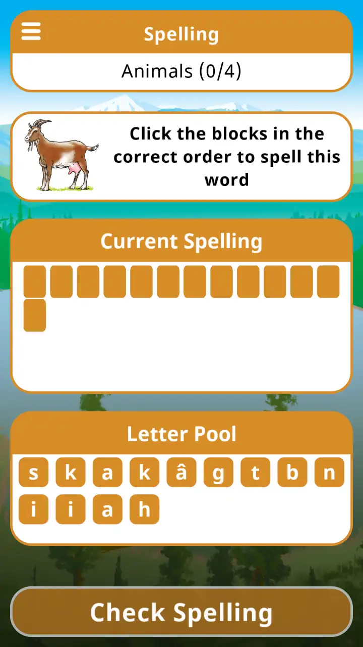Vocab Builder game screenshot 2 - Vocab Builder gameplay and interface developed by Ocean View Games
